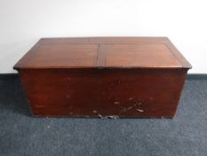 An antique pine storage box