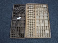 Two printers type trays