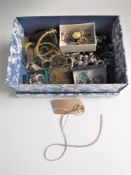 A box of costume jewellery,