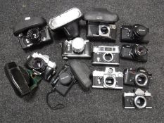 Petri and other cameras to include; TTL, Flex 7, micro RSD, GX-1, FT, FT EE fully automatic,