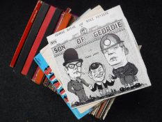 A box and a case containing vinyl LP's including Big Bands,