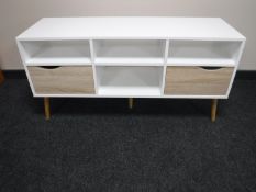 A contemporary entertainment stand