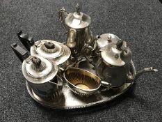 A silver plated gallery tray,