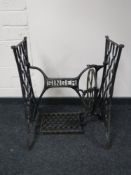 A Singer treadle sewing machine base