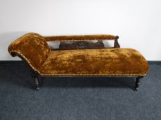 A Victorian chaise longue,
