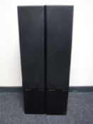 A pair of black ash cased Alpha 4004 Advance Labs tower speakers