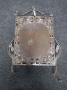 A copper Art Nouveau fire screen