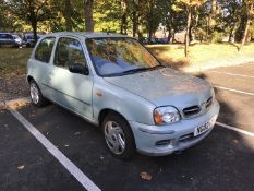 A Nissan Micra Vibe three door hatchback, registration NG02 VXU, first registered 28.06.