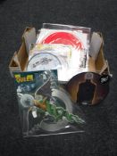 A box of twenty vinyl singles - all pictures discs or coloured vinyl to include Ozzy Osborne,