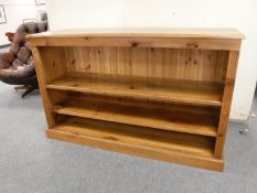 A set of pine open shelves
