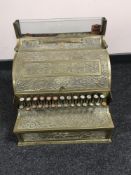 An early 20th century brass cased American National cash register CONDITION REPORT: