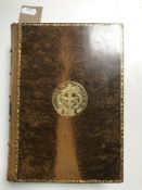 A gilded leather bound volume, The Boydell Shakespeare,