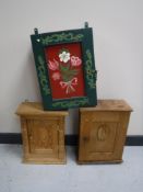 Three various wall cabinets