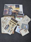 A folio of mid 20th century Norton advertising poster, two Cryselso motor lamps advertising,