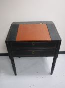 An antique painted clerk's desk