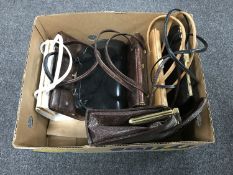 A box of seven vintage lady's hand bags