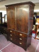 A 19th century mahogany press