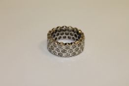 An 18ct white gold diamond full eternity ring,