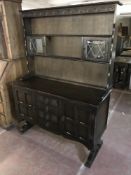 An oak kitchen dresser