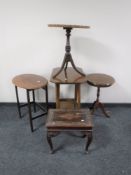 Two mahogany occasional tables,