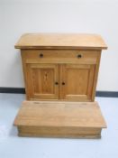 A pine lectern