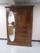 A Victorian inlaid mahogany compactum wardrobe CONDITION REPORT: 213cm high by