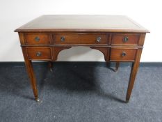 A Regency style writing desk with inset green leather panel CONDITION REPORT: 102cm
