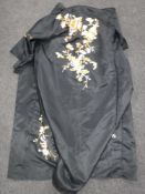 A black silk kimono