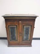 A 19th century painted pine wall cabinet