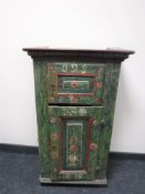 A 19th century hand painted double door cabinet