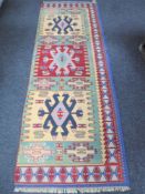 A Turkish kilim runner,