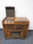 An early 20th century walnut cased Radio Television Company radiogram