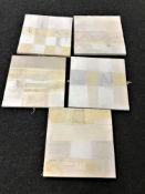 Five contemporary wall canvases