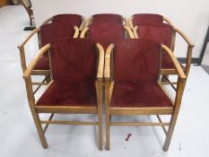A set of eight twentieth century armchairs