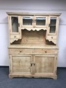 A pine kitchen dresser,