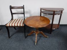 A mahogany two tier hall table,
