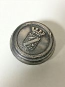 A French silver pill box