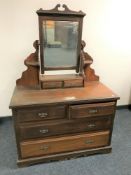 A Victorian stained walnut dressing table