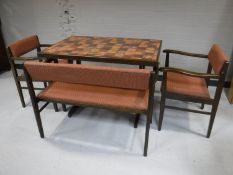 A late twentieth century refectory kitchen table,