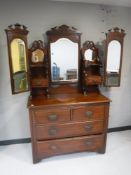 A Victorian mahogany dressing chest,