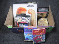 A box of LP records and 7