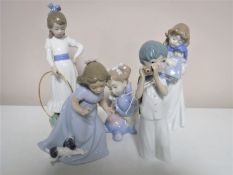 A Nao figure of a girl with a hoop,