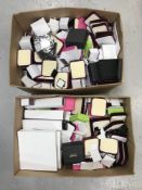 Two boxes of assorted jewellery boxes,