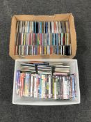 Two boxes of CD's and DVD's