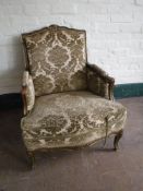 An early twentieth century Drums salon armchair,