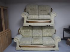 A contemporary three seater settee and two seater settee,