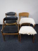 Four miscellaneous mid twentieth century Danish dining chairs