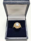 A 14ct gold solitaire dress ring, size O/P.