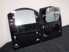 A pair of early 20th century Art Deco bathroom mirrors