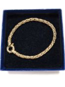 A 9ct gold long-rope link bracelet, 10.8g.